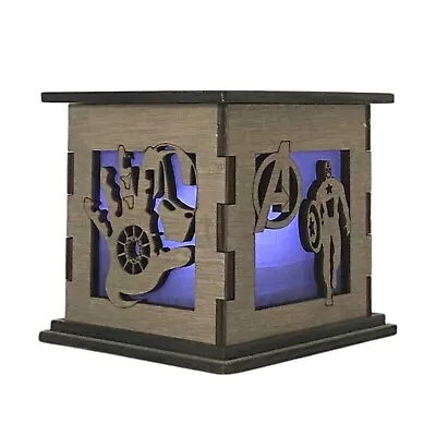 Avengers Lighted Decorative Box | 5in Cubed Shelf Home Décor | Nightlight • £33.77