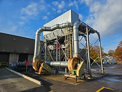 NEDERMAN NFKZ 3000 Baghouse Dust Collector 36000 CFM W/Twin 60 HP Blowers • $55000