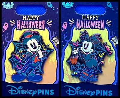 Disney Parks 2 Pin Lot HALLOWEEN 2023 Mickey + Minnie Mouse - NEW • $21.99