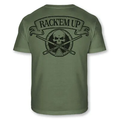 Billiards Skull Crossbones T-Shirt - Rack'em Up Pool Shark Athletic Shirt - A99 • $18.95