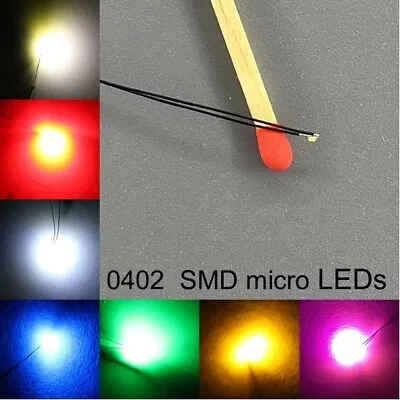Wired 0402 Micro SMD LEDs All Colors Micro-seat Mini LED • $21.27