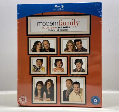 Sealed Modern Family: The Complete Seasons 1-3 (Blu-ray Disc 2014 9-Disc Set) • $30