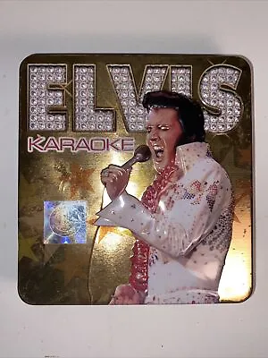 Elvis Karaoke Set Of 3 CDs In Tin Case With Lyric Book & Door Hanger • $13.95