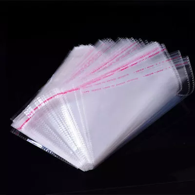 Unsealed Self Adhesive Peel Seal Bags Plastic OPP Clear Cellophane Pack • $2.38