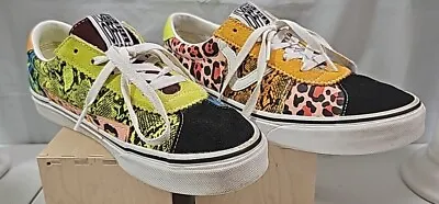 Vans Patchwork Sport Mens U.S. 9.5 WOMENS 11 Animal Print Sneakers Shoes Lace-Up • $38.96