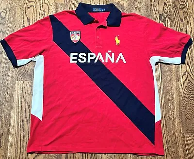 Polo Shirt XL Tall Ralph Lauren Espana Spain Double Side • $69.99
