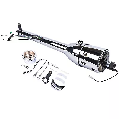 30  Tilt Automatic Stainless Steering Column Universal W/9 Holes Adapter Chrome • $175