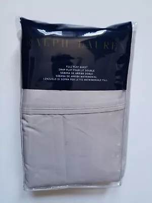 Ralph Lauren Rl-464 Solid Percale Vintage Silver One Full Flat Sheet  • $45