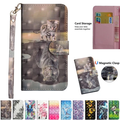 For Nokia 1.3 5.3 3.4 7.2 Patterned Leather Wallet Card Magnet Flip Case Cover  • $14.89