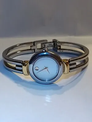Ladies Movado Swiss Harmony Bangle Watch Twotone Mother Of Pearl Dial 6.25  • $250