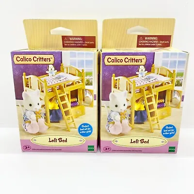 Lot Of 2 Calico Critters Loft Bed (Closet Underneath) *NEW* Dollhouse Furniture • $24.95