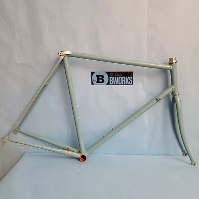 Lugged Steel Road Bike Frameset 58cm 100/126mm Vintage   D19 • $10