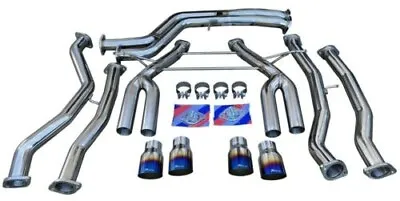 Full Stainless Exhaust System W/ Burnt Quad Tips FOR 2015+ M3 F80 M4 F82 F83 S55 • $795.95