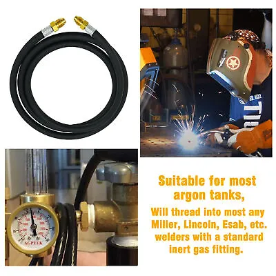 Inert Gas Welding Hose 5/8  UNF-18RH Argon CO2 Mig Tig Regulator Adapter Hose • $19.99