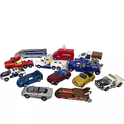 Hot Wheels Lot Of 13 Micro Mini Mixed Vehicles Toy Cars Trucks Boat Train • $23.84