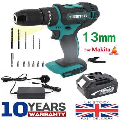 £31.46 • Buy Cordless Drill For Makita DHP458Z 18V LXT Brushed Replacement Hammer/5.5ABattery