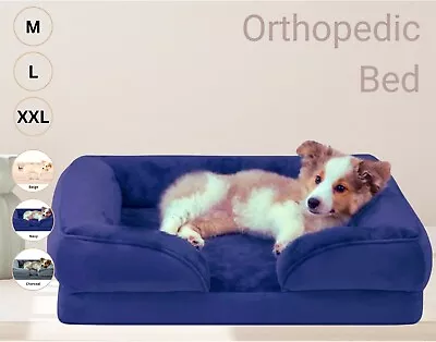 Pet Orthopaedic Dog Bed Memory Foam Calming Bed Removable Cover • $82