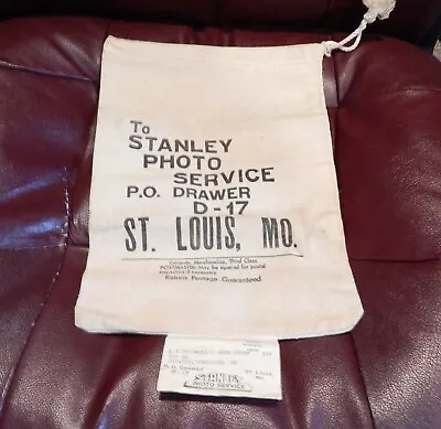 Vintage Stanley Photo Service Mailing Canvas Bag • $40