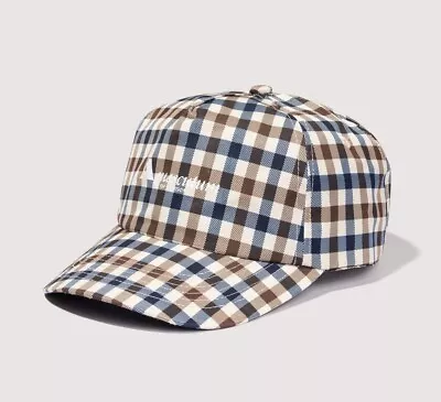 Aquascutum Cap Classic Club Check Hat Baseball Cap Brand New + Tags Genuine • £50