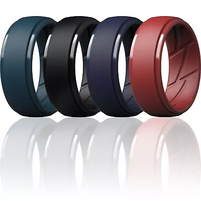 ThunderFit Silicone Ring Men Breathable Air Flow Grooves - 10mm Wide (4 Pack) • $14.99