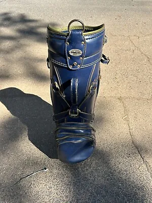 Vintage Ron Miller Pro Model Staff Golf Bag 6 Divider Good Navy • $45