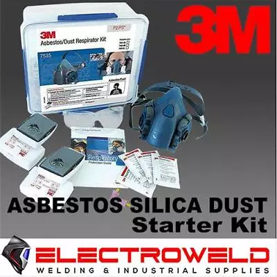 3M Asbestos Silica Respirator Kit P2 P3 6035 Filters Welding Gas Dust Paint 7535 • $129.95