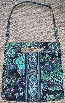 Vera Bradley Blue Rhapsody Paisley 2009 Holiday Tote Purse Laptop Clutch Bag • $16.95