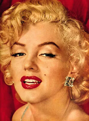 A Marilyn Monroe Red Lips And Background 8x10 Photo Print • $4