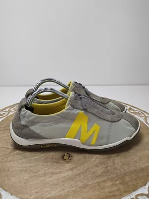 Merrell J57452 Lorelei Zip-Front Walking Shoes Grey Ice Yellow Women's Size 7 • $29