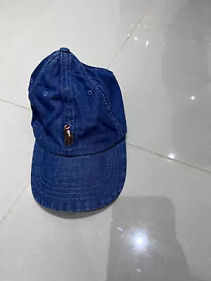 BNWT New Ralph Lauren Baseball Cap Denim Small Pony One Size/ 59cm Unisex Cotton • £34.95