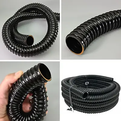 Black Flexible Pond Hose Corrugated Pipe Tube For Filter Pump Tubing Flexi Koi • £114.03