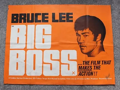 THE BIG BOSS 1971 Original UK 1stR Quad Poster BRUCE LEE RARE • £249.99