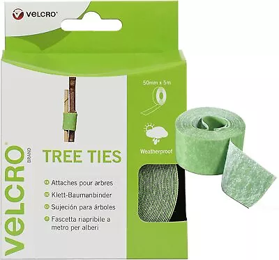 VELCRO 60201 ONE-WRAP Tree Ties 50mm X 5m Green • £10.05