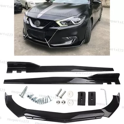 For Nissan Maxima 2009-21 Front Bumper Lip Spoiler Splitter + 46'' Side Skirt • $89.99