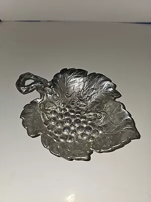 Vintage 1993 Arthur Court Leaf Bowl Grapes Artist Signed Silver Metal  • $18.50