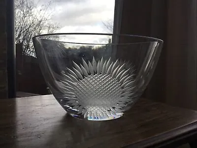 Large Dartington Crystal Etched Sunflower Bowl • £25