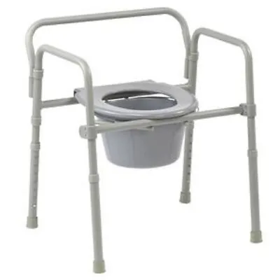 Drive 3-in-1 Folding Bedside Commode 350lb Capacity Safety Frame Medical  • $59.99