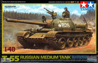 TAM32598 1:48 Tamiya Russian T-55 Medium Tank • $39.14