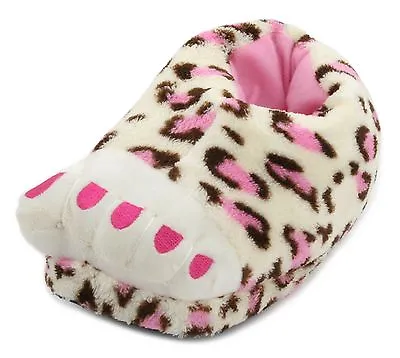 £7.99 • Buy Slumberzzz Girls Novelty 3D Leopard Print Feet Slippers