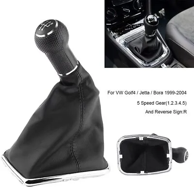 5SPEED Shift Knob Shifter Gear Boot For 99-05 VW Golf Bora Jetta TDI GTi R32 MK4 • $12.29