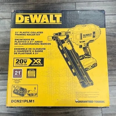 $199 • Buy DEWALT DCN21PLM1 20V Brushless 21* Plastic Collated Framing Nailer Kit