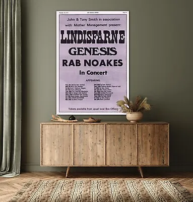 Lindisfarne Genesis Rab Noakes Vintage Music Poster Sizes A4 A3 A2 A1 No 0949 • £13.99