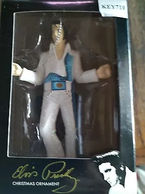 Elvis Presley Kurt S Adler White Glitter Jumpsuit Christmas Ornament New In Box  • $6.99