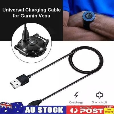 1m USB Data Charging Charger Cable For Garmin Fenix 5S Venu 2 Smart Watch AU • $7.89
