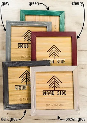 Rustic Wooden Picture Frames - Natural Solid Distressed Wood - Wall/ Tabletop • £25.64