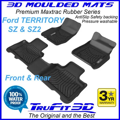 $199 • Buy Fit Ford Territory SZ SZ2 2011-17 3D Maxtrac F&R Black Rubber Floor Mats