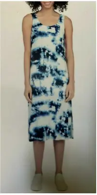 Matty M Women's Sleeveless Tie Dye Dress (navy/white Small)nwt • $18.04