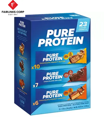 Pure Protein Bars Variety Pack (23 Ct.)  Best Price And Free Shipping • $32.50