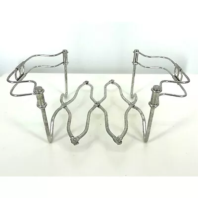 Vintage Casserole Dish Carrier Holder Trivet Expandable Metal With Handles Italy • $13.99