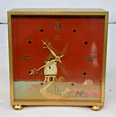 Moder Omega Switzerland Table Mechanical Clock Art Deco Watch Pateck Rolex Switz • $5000